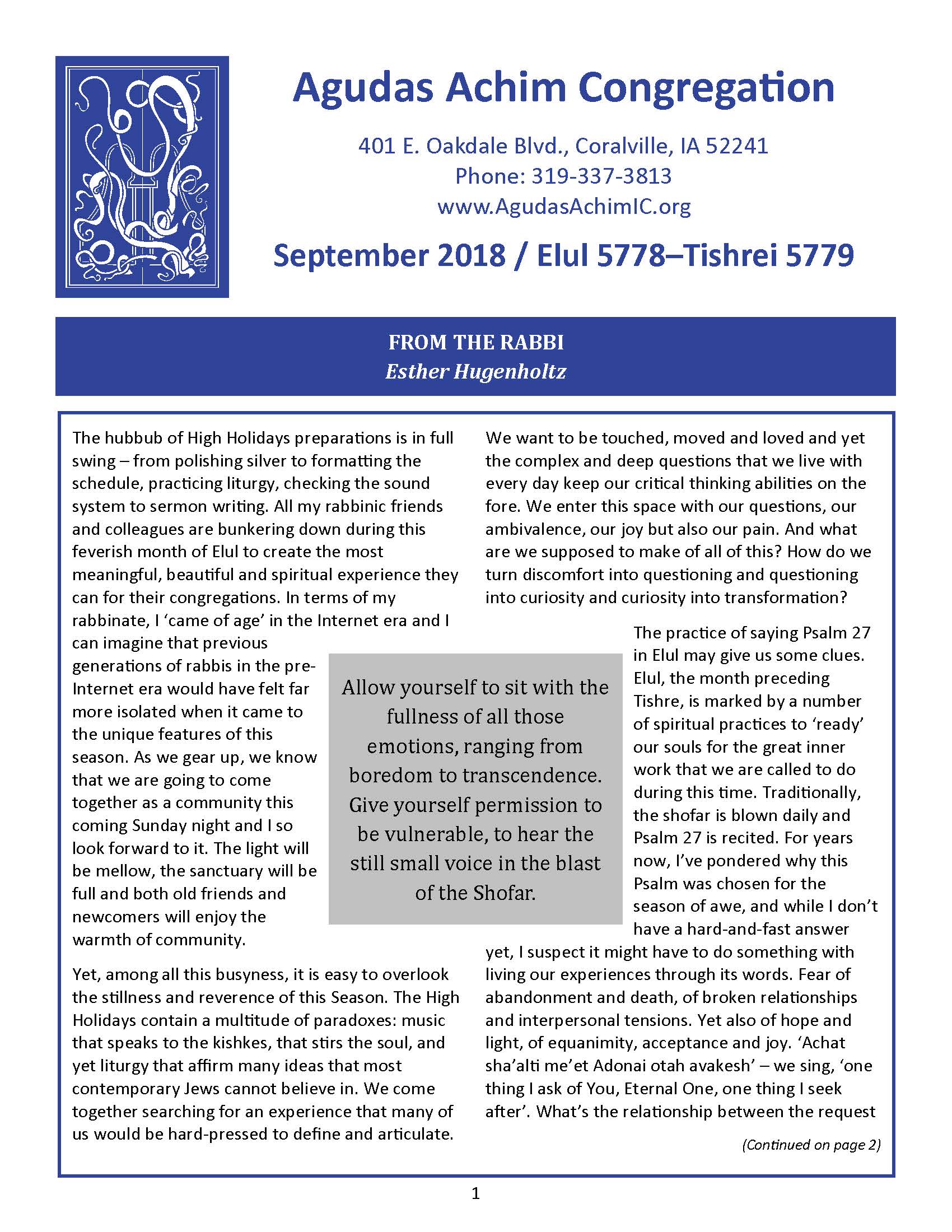September 2018 Bulletin