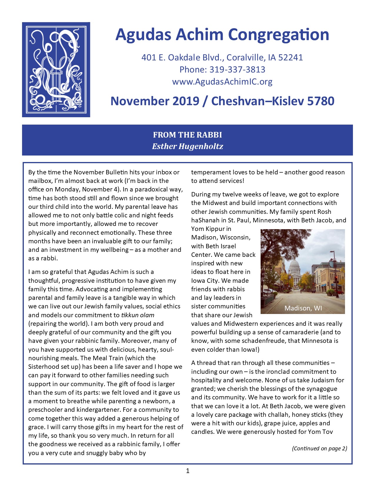 November 2019 News Bulletin
