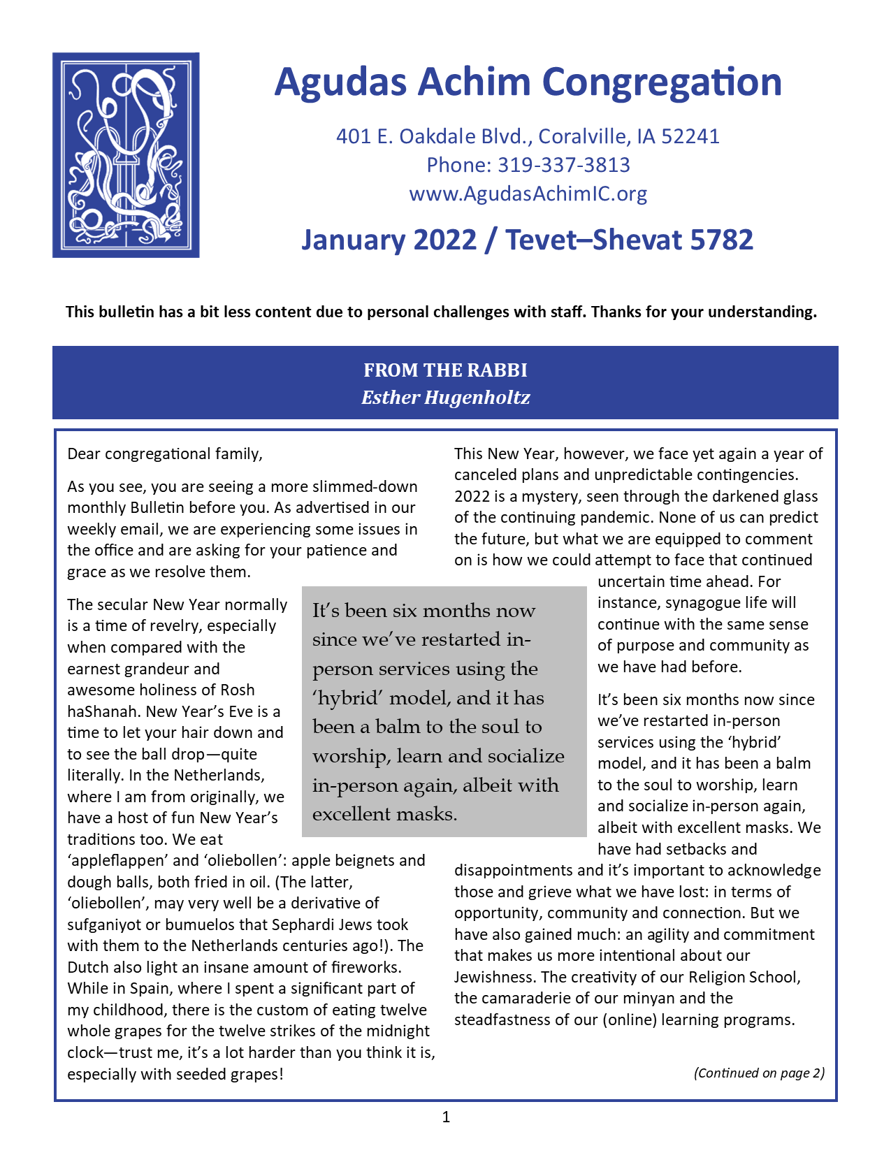January 2022 Bulletin