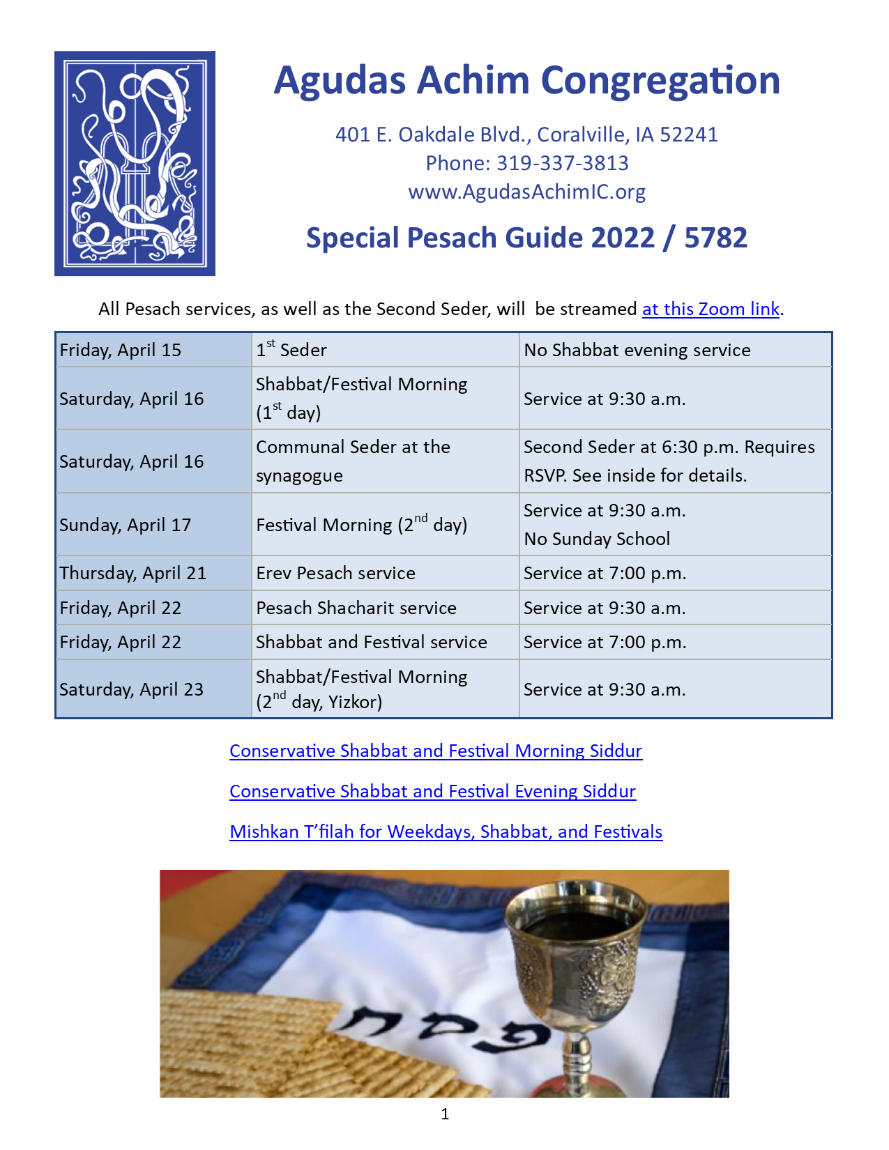2022 Special Pesach Guide Cover