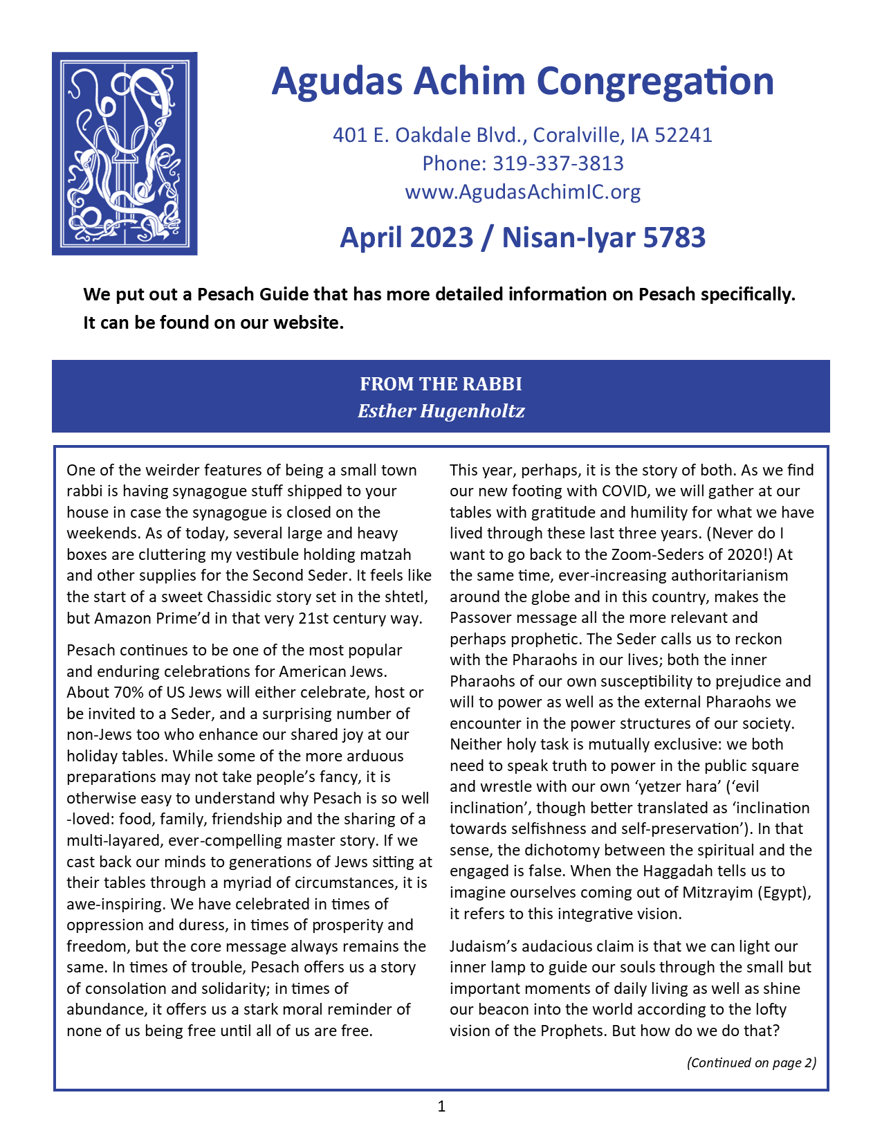 April 2023 Bulletin Cover