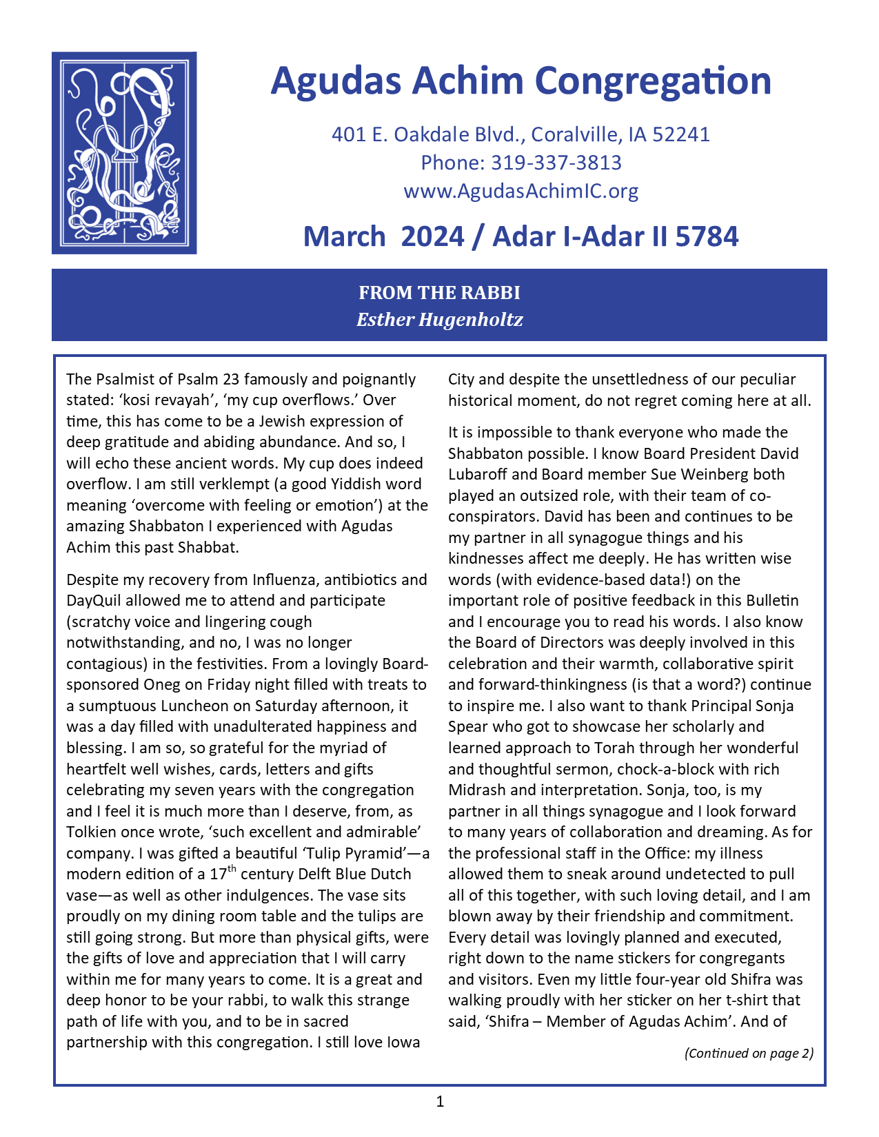 March 2024 Bulletin Cover