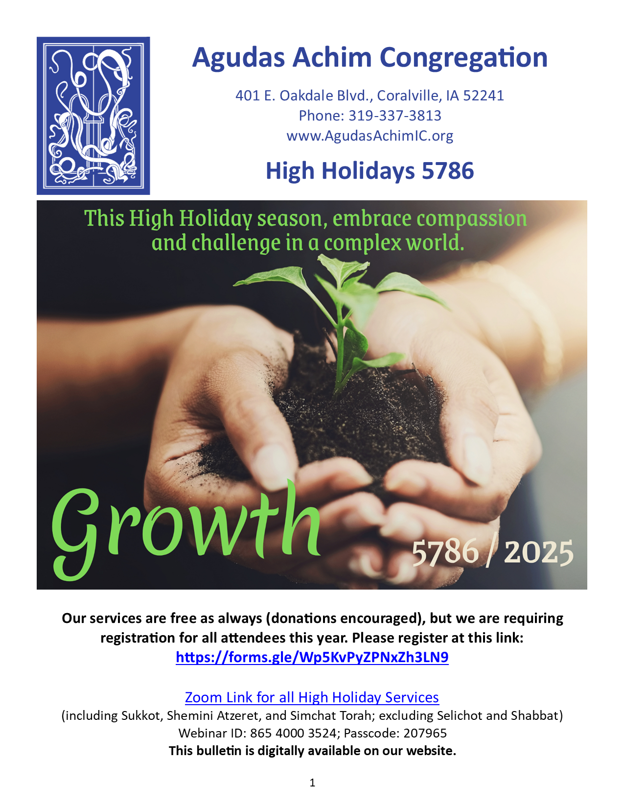 HHD 5786 Bulletin Cover