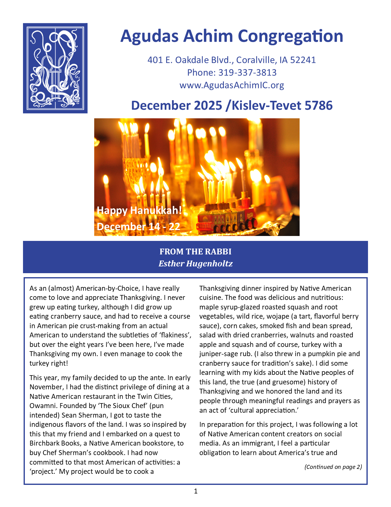 December 2025 Bulletin Cover